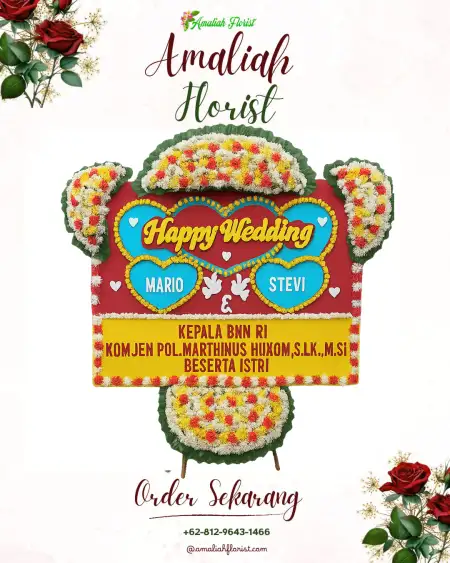 Papan Bunga Pernikahan Telen